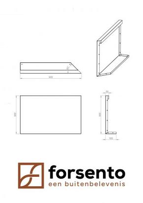 Uitwendig hoekpaneel-R (B) 90x56 cm