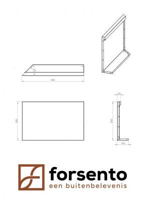 Uitwendig hoekpaneel-L (B) 90x56 cm