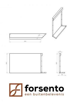Inwendig hoekpaneel-R (C) 90x56 cm