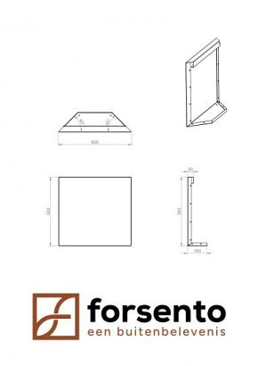 Kopschot paneel (D) 60x56 cm