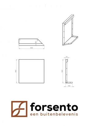 Uitwendig hoekpaneel-R (B) 60x56 cm