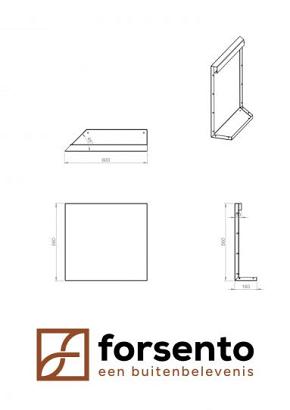 Uitwendig hoekpaneel-L (B) 60x56 cm