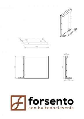 Parallel paneel-L (E) 60x56 cm