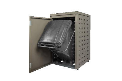 Kliko-ombouw met vaste deksel Taupe 240 liter