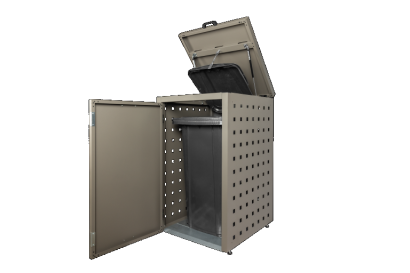 Kliko-ombouw met klep Taupe 240 liter