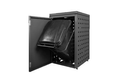 Kliko-ombouw met vaste deksel Grafietzwart 120 liter