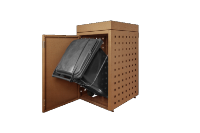 Kliko-ombouw met plantenbak Cortenstaal 120 liter