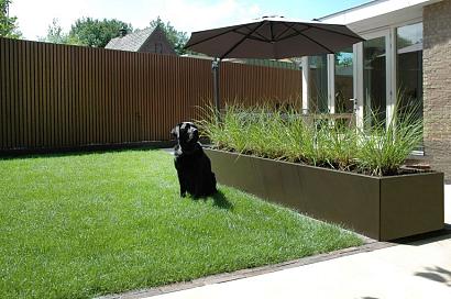 Plantenbak Vlak Supra Bruin 30x30x80 cm