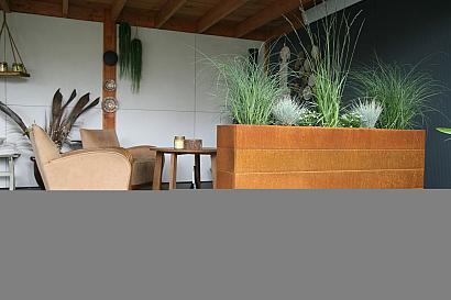 Plantenbak Modulair Corten 150x120x56 cm