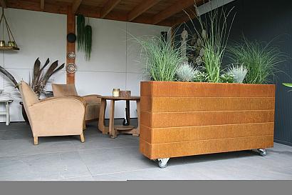 Plantenbak Modulair Corten 270x150x70 cm