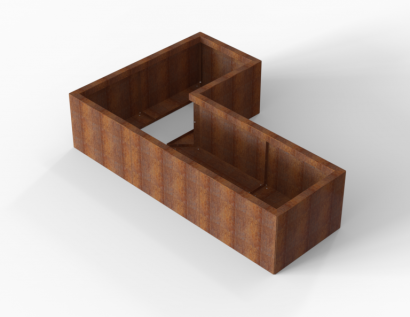 Plantenbak Module+ Corten 180x120x42 cm (60cm diep)