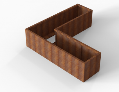Plantenbak Module+ Corten 210x210x56 cm (60cm diep)