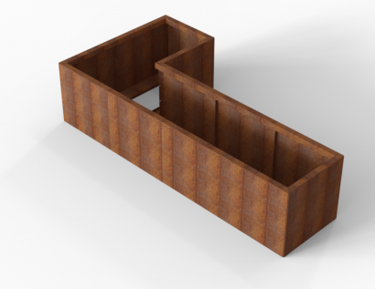 Plantenbak Module+ Corten 240x120x56 cm (60cm diep)