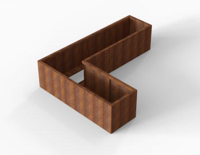 Plantenbak Module+ Corten 240x180x56 cm (60cm diep)