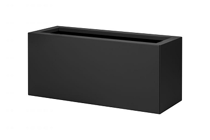 Plantenbak Vlak Grafietzwart 90x30x40 cm