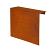Overzetprofiel muurelement Recht 150x45x12.8 cm - Corten