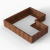 Bloembak Module+ L-vorm 90x150x150x28 cm