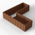 Bloembak Module+ L-vorm 60x180x180x42 cm