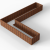 Bloembak Module+ L-vorm 90x450x360x56 cm