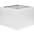 Bloembak vlak - 60x60x40 cm Wit
