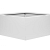 Bloembak vlak - 90x90x40 cm Wit