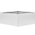 Bloembak vlak - 210x210x40 cm Wit