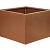 Bloembak vlak - 60x60x40 cm Corten