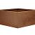 Bloembak vlak - 90x90x40 cm Corten