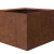 Bloembak vlak - 300x300x60 cm Corten