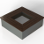 Zitbank - Vierkant 240x240x47 cm Hardhout