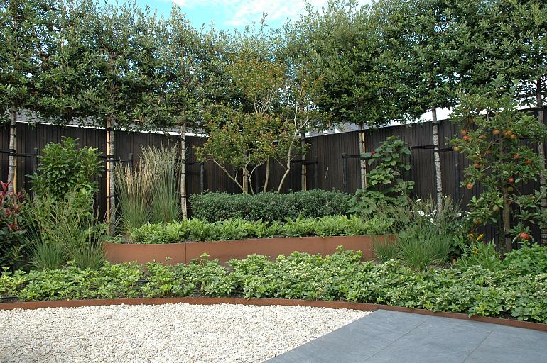 borderpaneel en kantopsluiting corten staal