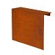 Overzetprofiel muurelement Recht 150x30x12.8 cm - Corten