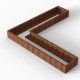 Bloembak Module+ L-vorm 60x270x270x28 cm