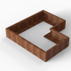 Bloembak Module+ L-vorm 90x150x150x28 cm