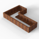Bloembak Module+ L-vorm 60x120x180x28 cm