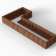 Bloembak Module+ L-vorm 60x120x240x28 cm