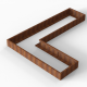 Bloembak Module+ L-vorm 90x360x270x28 cm