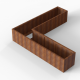 Bloembak Module+ L-vorm 60x270x270x56 cm