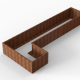 Bloembak Module+ L-vorm 90x450x180x56 cm