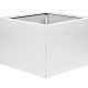 Bloembak vlak - 60x60x40 cm Wit