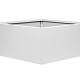 Bloembak vlak - 90x90x40 cm Wit