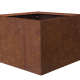 Bloembak vlak - 300x300x60 cm Corten