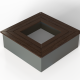 Zitbank - Vierkant 240x240x47 cm Hardhout