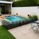 Plantenbak Vlak Grafietzwart 210x30x40 cm