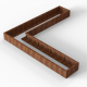 Plantenbak Module+ Corten 300x300x28 cm (60cm diep)
