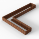 Plantenbak Module+ Corten 330x240x28 cm (60cm diep)