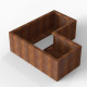 Plantenbak Module+ Corten 120x120x42 cm (60cm diep)