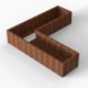 Plantenbak Module+ Corten 210x210x42 cm (60cm diep)