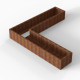 Plantenbak Module+ Corten 270x270x42 cm (60cm diep)