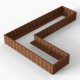 Plantenbak Module+ Corten 360x270x42 cm (90cm diep)